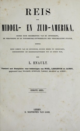Cover for Reis door Middel- en Zuid-Amerika