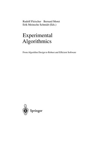 Cover for Experimental algorithmics