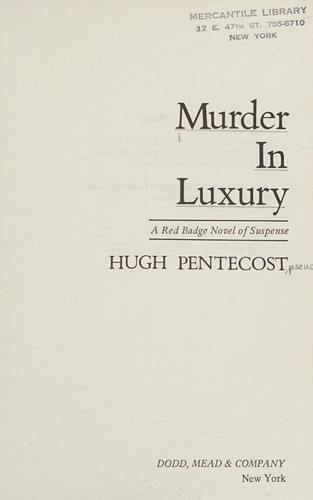 Cover for Murder in luxury