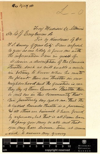 Cover for Correspondence