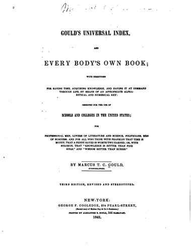 Cover for Universal Index, And Everybody's Own Book