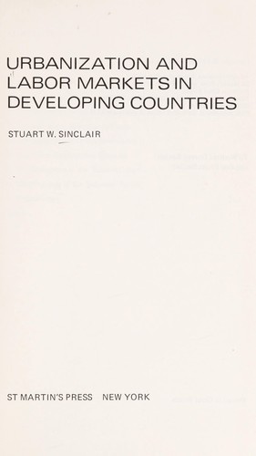 Cover for Urbanization and labor markets in developing countries
