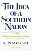 Cover for The idea of a Southern nation