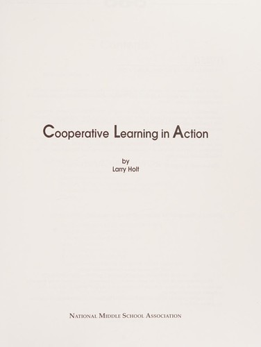 Cover for Cooperative learning in action