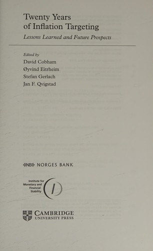 Cover for Twenty years of inflation targeting