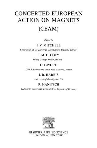 Cover for Concerted European Action on Magnets (CEAM)