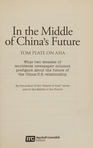 Cover for In the middle of China's future