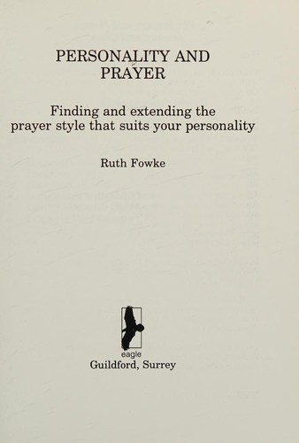 Cover for Personality and Prayer (Exploring Prayer)