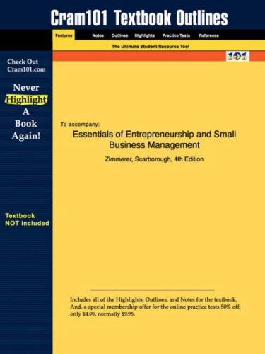 Cover for Essentials of Entrepreneurship and Small Business Management (Cram101 Textbook Outlines - Textbook NOT Included)