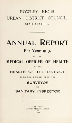 Cover for [Report 1913]