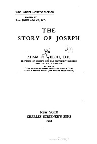 Cover for The story of Joseph