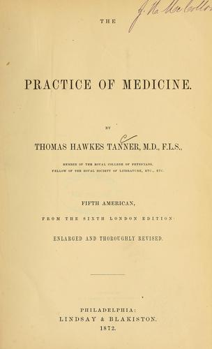 Cover for The practice of medicine