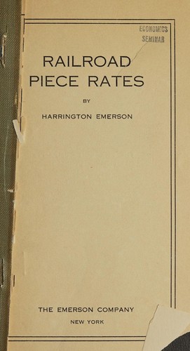 Cover for Railroad piece rates