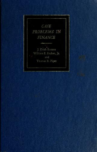 Cover for Case problems in finance