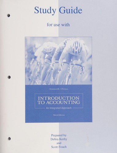 Cover for Study Guide for use with Introduction to Accounting