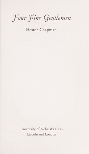 Cover for Four fine gentlemen