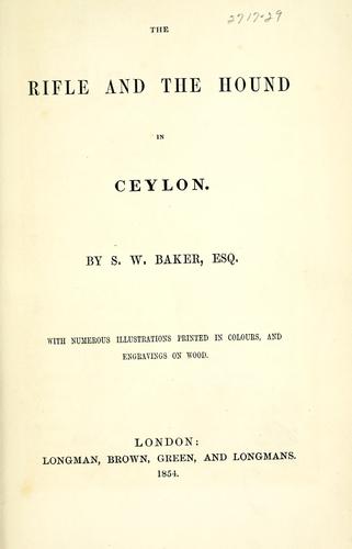 Cover for The rifle and the hound in Ceylon