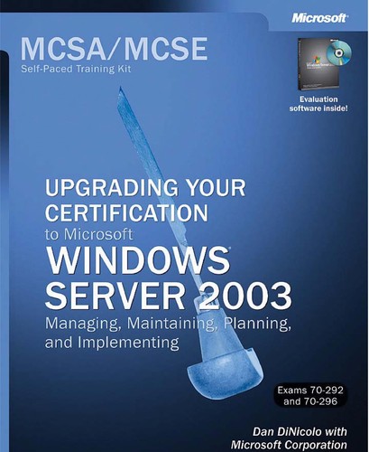 Cover for MCSA/MCSE self-paced training kit.