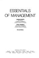 Cover for Essentials of management