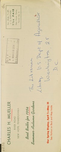 Cover for Best bulbs for 1954 summer-autumn gardens