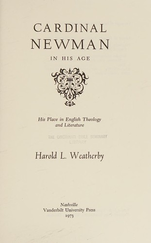 Cover for Cardinal Newman in his age