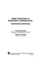 Cover for Genre Knowledge in Disciplinary Communication