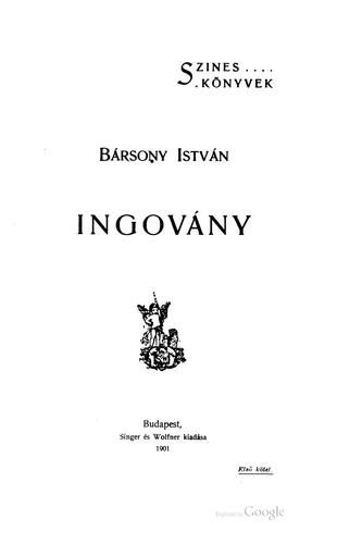 Cover for Ingovány