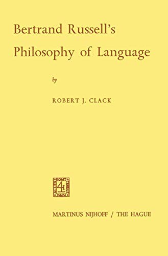 Cover for Bertrand Russell's Philosophy of Language