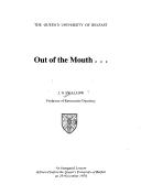 Cover for Out of the mouth