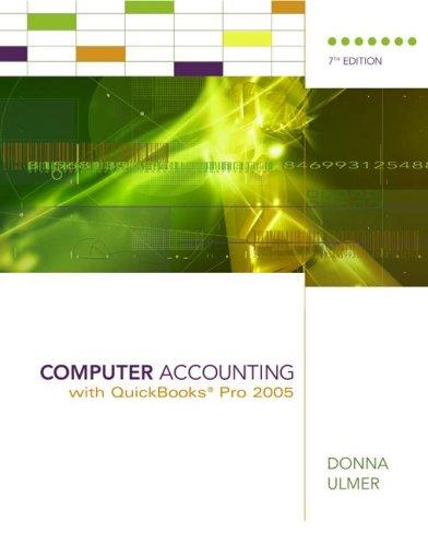 Cover for Computer Accounting with QuickBooks 2005