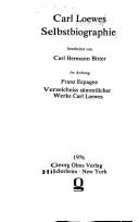 Cover for Carl Loewes Selbstbiographie
