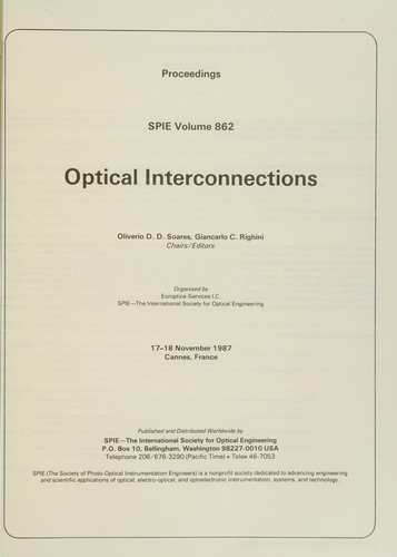 Cover for Optical interconnections