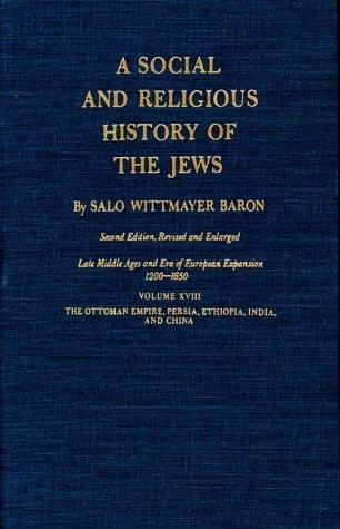 Cover for Social and Religious History of the Jews, Volume 18