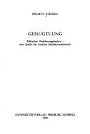 Cover for Genugtuung