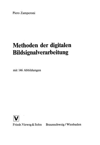 Cover for Methoden der digitalen Bildsignalverarbeitung