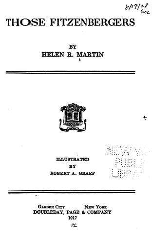 Cover for Those Fitzenbergers