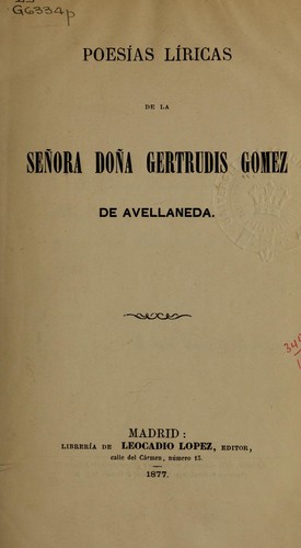 Cover for Poesías líricas