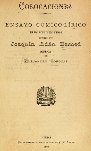 Cover for Colocaciones