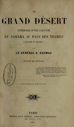Cover for Le Grand désert