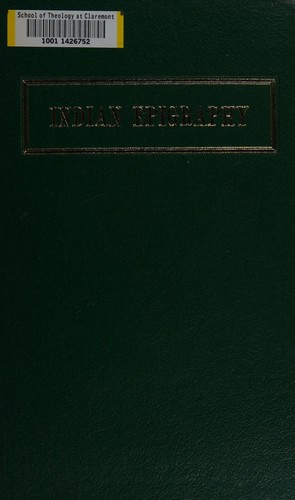 Cover for Indian epigraphy