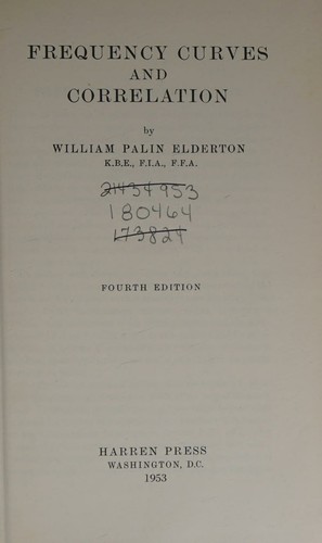 Cover for Frequency curves and correlation.