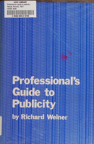 Cover for Professional's guide to publicity