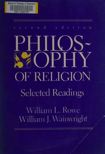 Cover for Philosophy of religion