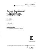 Cover for Current developments in optical design and engineering V