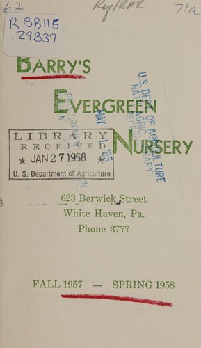 Cover for Fall 1957 - spring 1958