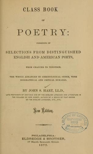 Cover for Class book of poetry