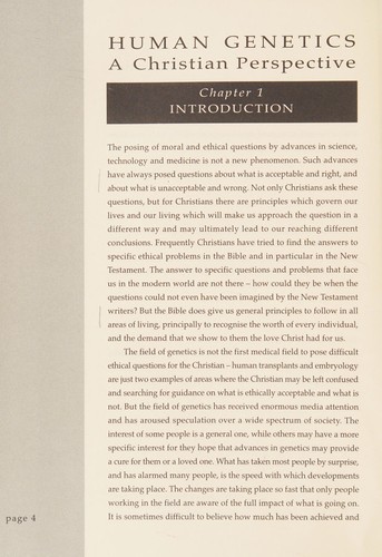 Cover for Human genetics