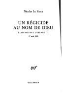 Cover for Un régicide au nom de Dieu