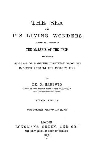 Cover for The sea and its living wonders