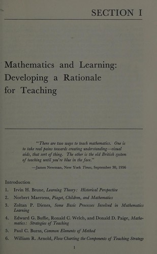 Cover for Mathematics is a verb